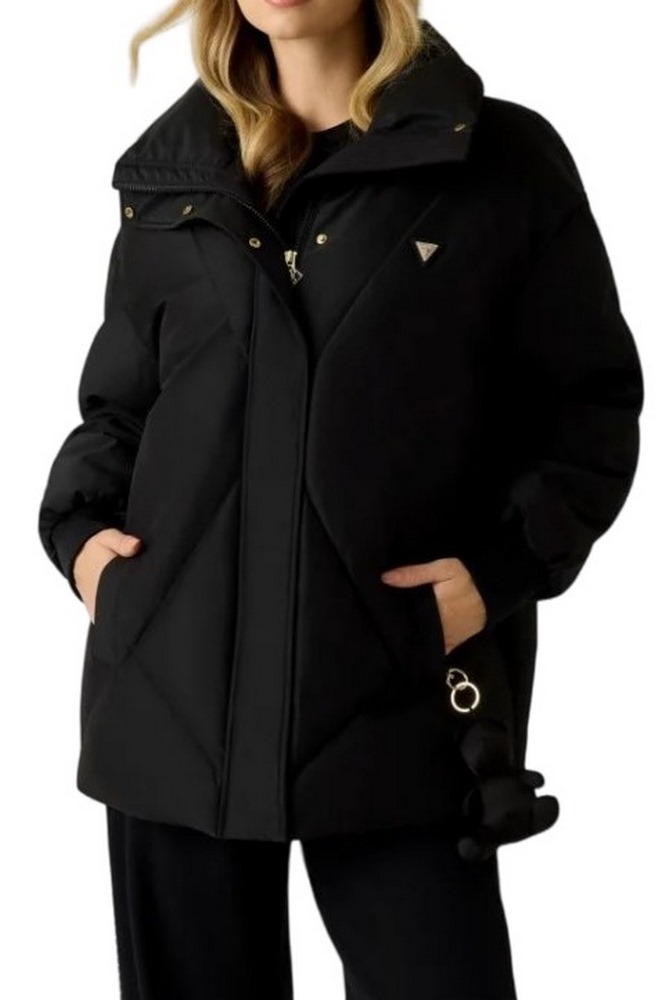 GUESS STEFY SPUFFER JACKET ΜΠΟΥΦΑΝ ΓΥΝΑΙΚΕΙΟ BLACK
