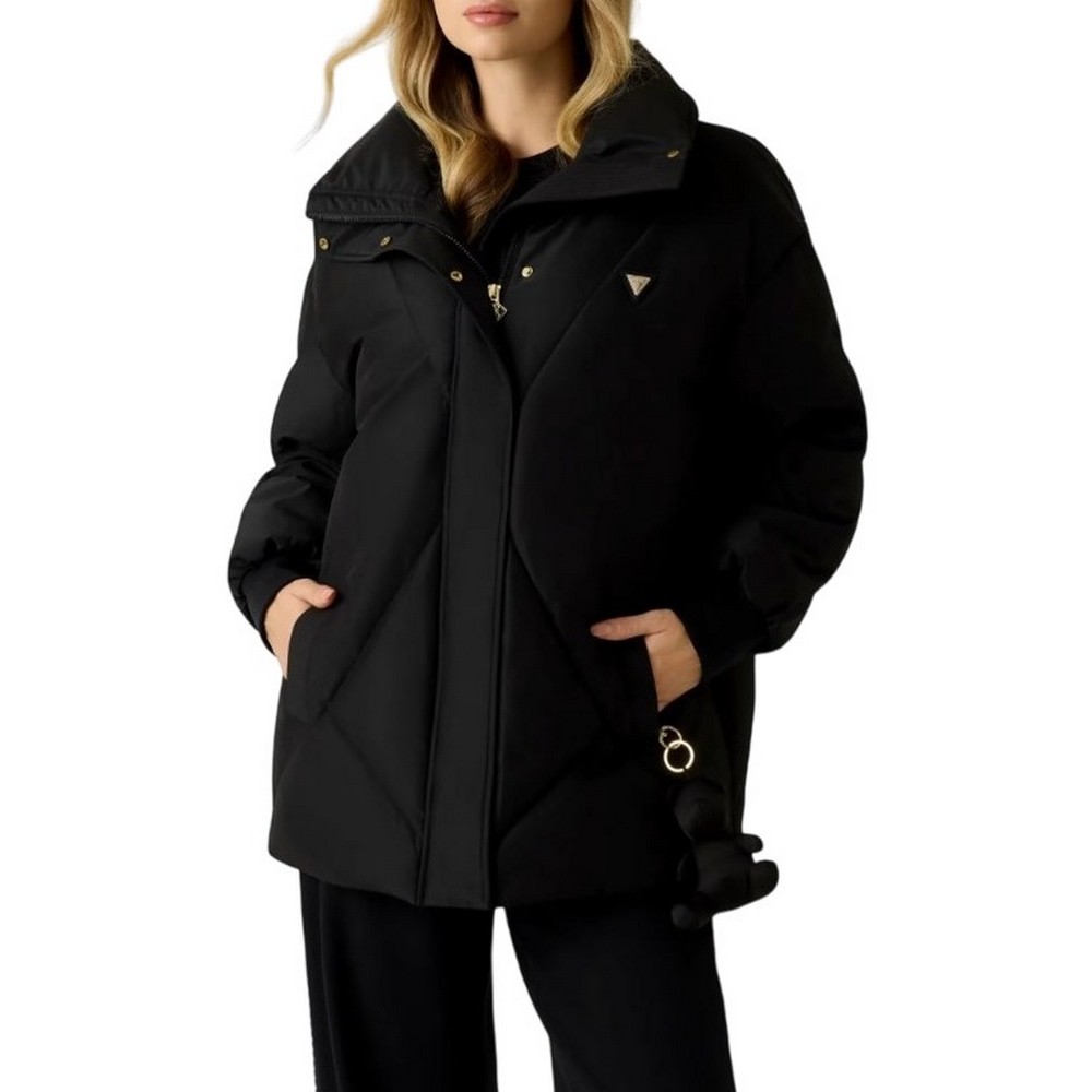 GUESS STEFY SPUFFER JACKET ΜΠΟΥΦΑΝ ΓΥΝΑΙΚΕΙΟ BLACK