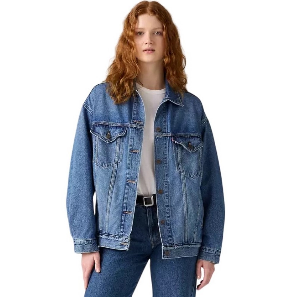 LEVIS XL WOMENS TRUCKER HOLD MY PURS ΜΠΟΥΦΑΝ ΓΥΝΑΙΚΕΙΟ BLUΕ DENIM