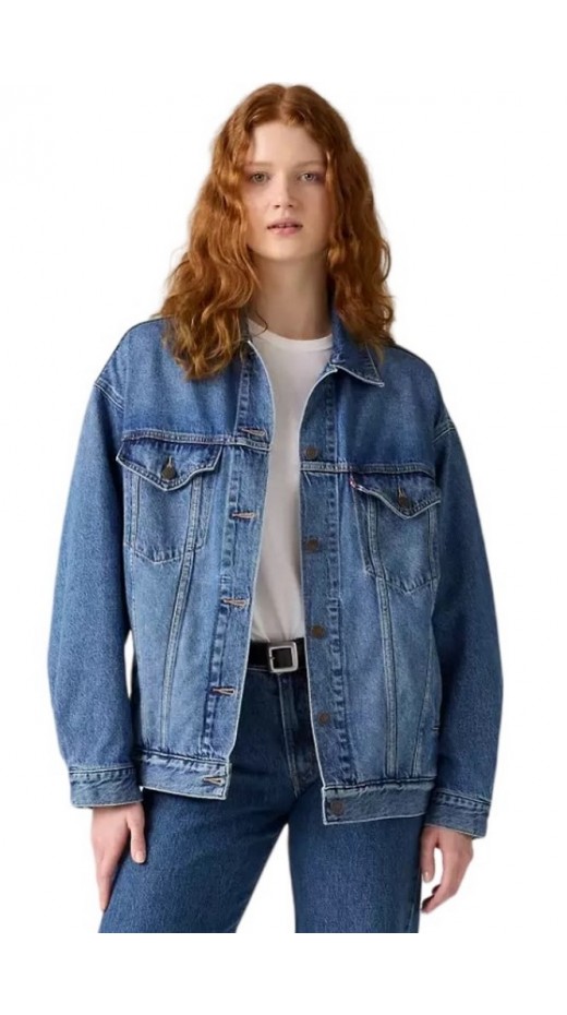 LEVIS XL WOMENS TRUCKER HOLD MY PURS ΜΠΟΥΦΑΝ ΓΥΝΑΙΚΕΙΟ BLUΕ DENIM