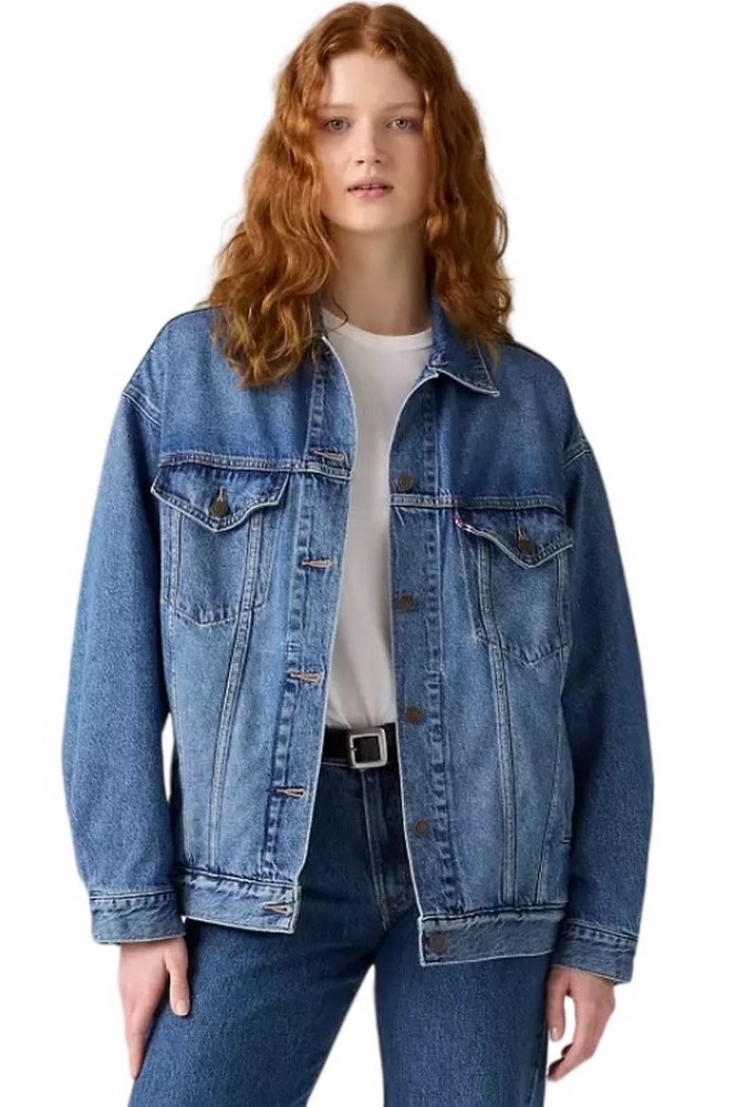 LEVIS XL WOMENS TRUCKER HOLD MY PURS ΜΠΟΥΦΑΝ ΓΥΝΑΙΚΕΙΟ BLUΕ DENIM