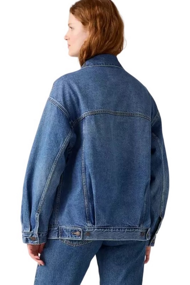LEVIS XL WOMENS TRUCKER HOLD MY PURS ΜΠΟΥΦΑΝ ΓΥΝΑΙΚΕΙΟ BLUΕ DENIM