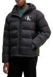 CALVIN KLEIN JEANS LS NYLON MONOGRAM PUFFER JKT ΜΠΟΥΦΑΝ ΑΝΔΡΙΚΟ BLACK
