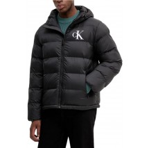 CALVIN KLEIN JEANS LS NYLON MONOGRAM PUFFER JKT ΜΠΟΥΦΑΝ ΑΝΔΡΙΚΟ BLACK