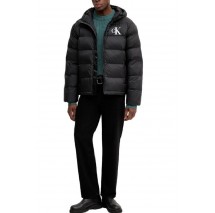 CALVIN KLEIN JEANS LS NYLON MONOGRAM PUFFER JKT ΜΠΟΥΦΑΝ ΑΝΔΡΙΚΟ BLACK