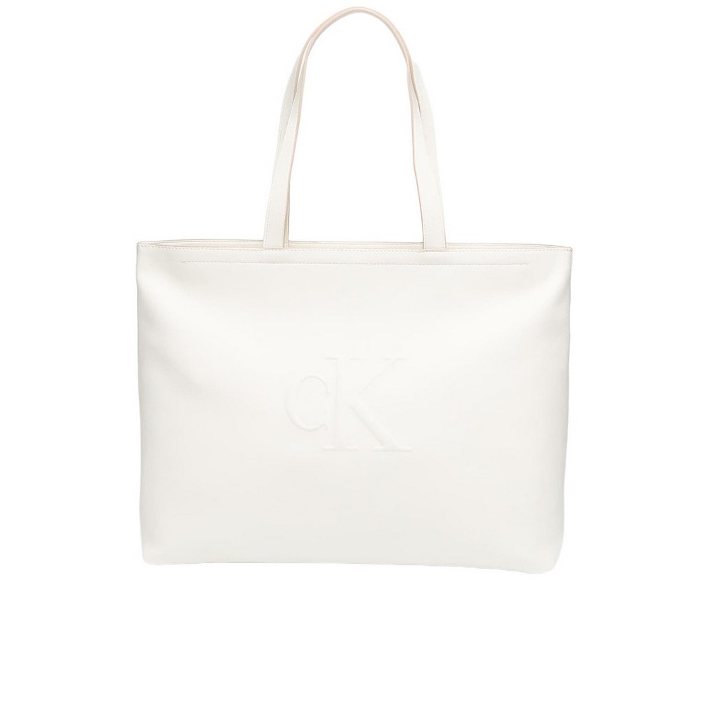 CALVIN KLEIN JEANS SCULPTED SLIM TOTE34 ΤΣΑΝΤΑ ΓΥΝΑΙΚΕΙΑ WHITE