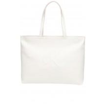 CALVIN KLEIN JEANS SCULPTED SLIM TOTE34 ΤΣΑΝΤΑ ΓΥΝΑΙΚΕΙΑ WHITE