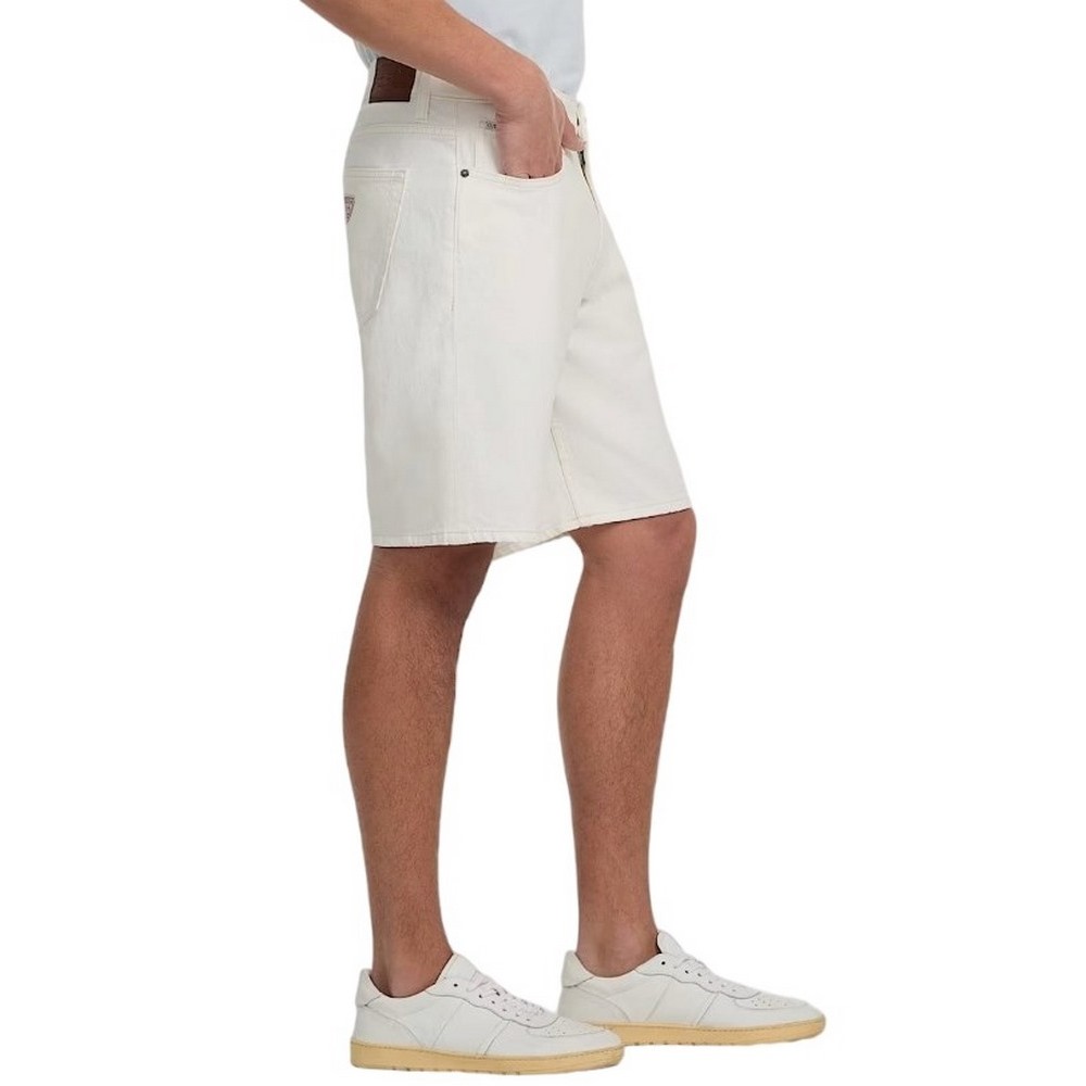 GUESS JEANS REGULAR DENIM SHORT ΒΕΡΜΟΥΔΑ OFF WHITE