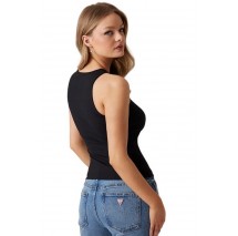 GUESS NEW SL ROUND NK GUENDALINA TOP ΤΟΠ ΓΥΝΑΙΚΕΙΟ BLACK