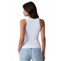 GUESS NEW SL ROUND NK GUENDALINA TOP ΤΟΠ ΓΥΝΑΙΚΕΙΟ WHITE