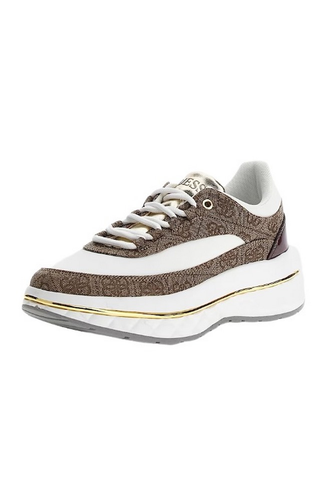 GUESS KYRA ΠΑΠΟΥΤΣΙ ΓΥΝΑΙΚΕΙΟ WHITE/BROWN