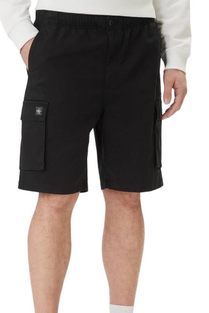 CALVIN KLEIN JEANS 9" COTTON PULL ON CARGO SHORT ΒΕΡΜΟΥΔΑ ΑΝΔΡΙΚΗ BLACK