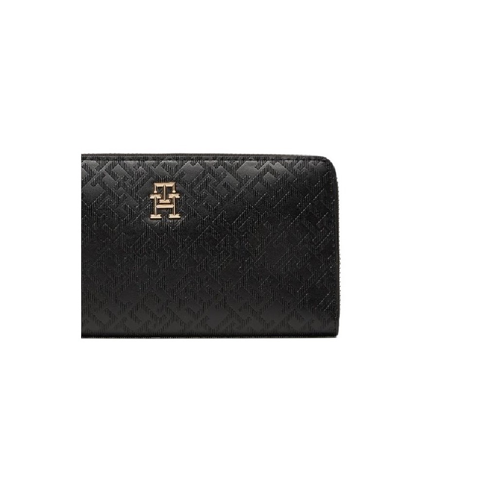 TOMMY HILFIGER DISTINCT LRG ZA MONO ΠΟΡΤΟΦΟΛΙ ΓΥΝΑΙΚΕΙΟ BLACK