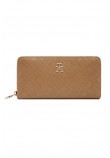 TOMMY HILFIGER DISTINCT LRG ZA MONO ΠΟΡΤΟΦΟΛΙ ΓΥΝΑΙΚΕΙΟ BEIGE