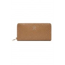 TOMMY HILFIGER DISTINCT LRG ZA MONO ΠΟΡΤΟΦΟΛΙ ΓΥΝΑΙΚΕΙΟ BEIGE
