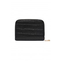 CALVIN KLEIN  CROC MEDIUM FLAP ZIP AROUND ΠΟΡΤΟΦΟΛΙ ΓΥΝΑΙΚΕΙΟ BLACK