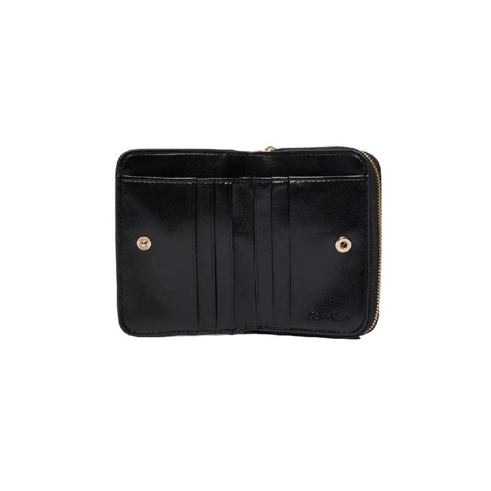 CALVIN KLEIN  CROC MEDIUM FLAP ZIP AROUND ΠΟΡΤΟΦΟΛΙ ΓΥΝΑΙΚΕΙΟ BLACK