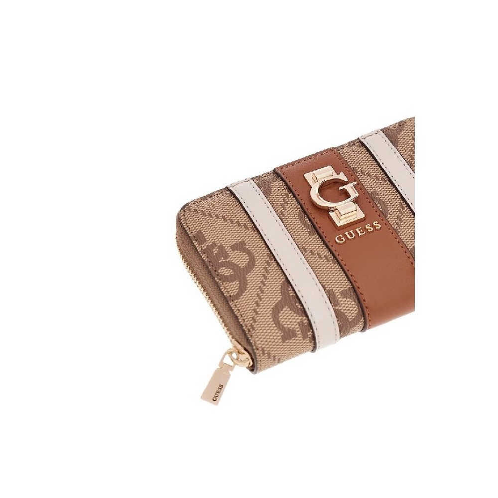 GUESS ERENIA SLG MEDIUM ZIP AROUND ΠΟΡΤΟΦΟΛΙ ΓΥΝΑΙΚΕΙΟ LATTE