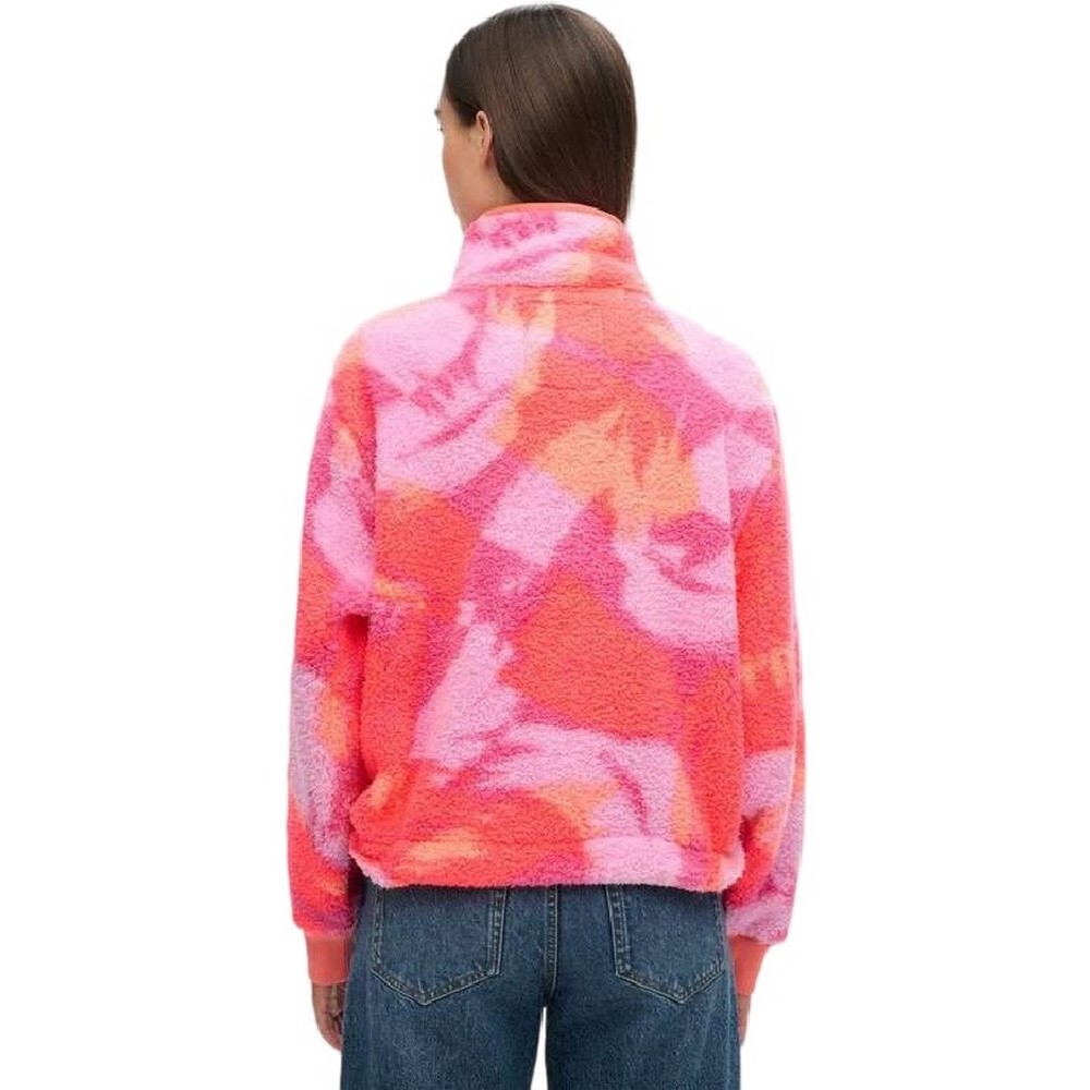 SUPERDRY D2 OVIN SUPER SOFT PRINTED HENLEY ΜΠΛΟΥΖΑ ΓΥΝΑΙΚΕΙΑ CORAL