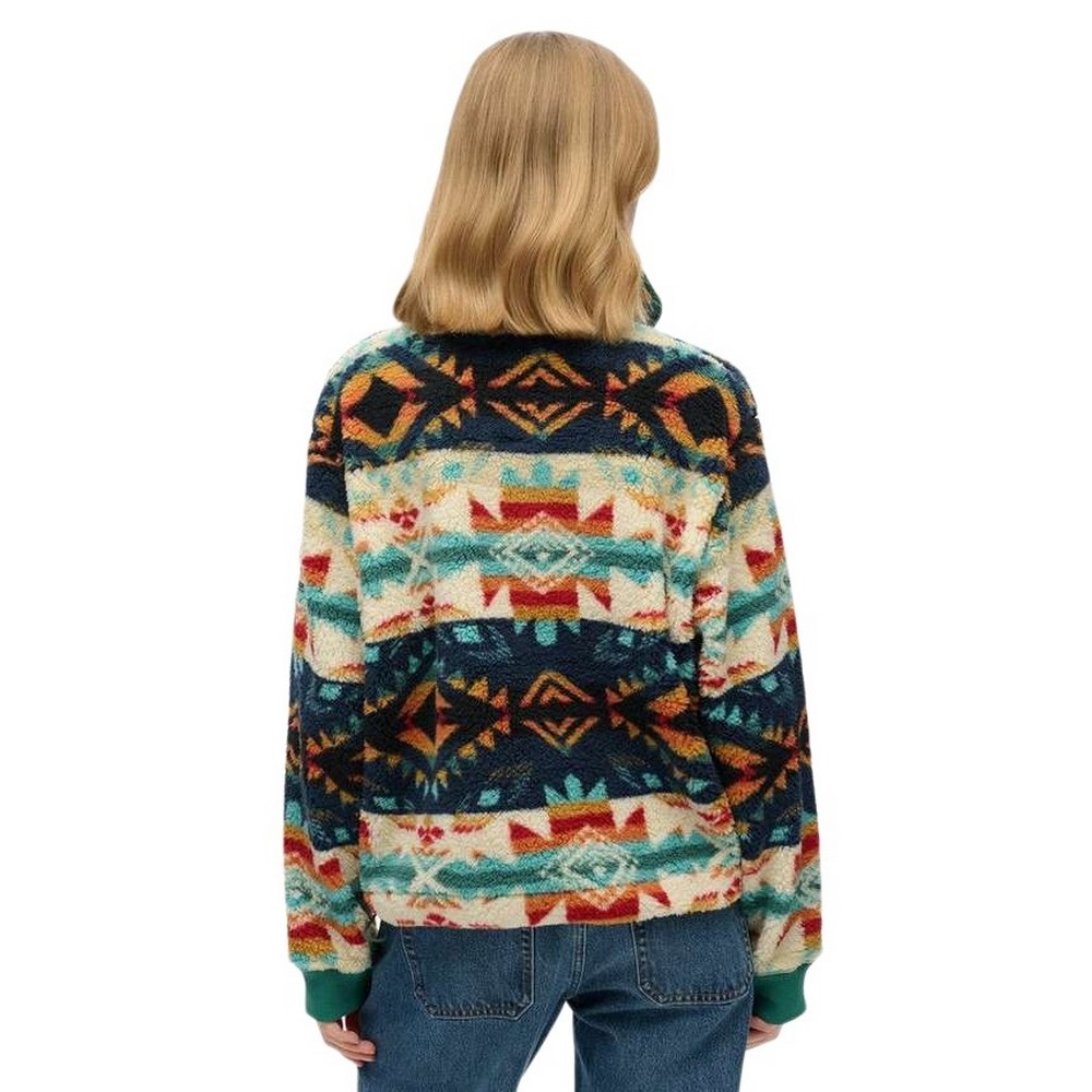 SUPERDRY D2 OVIN SUPER SOFT PRINTED HENLEY ΜΠΛΟΥΖΑ ΓΥΝΑΙΚΕΙΑ MULTI