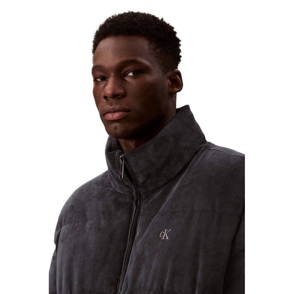 CALVIN KLEIN JEANS LS CORDUROY MID WT PUFFER JACKET ΜΠΟΥΦΑΝ ΑΝΔΡΙΚΟ BLUE