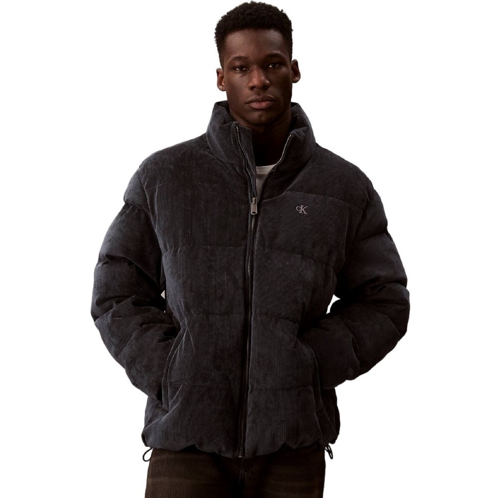 CALVIN KLEIN JEANS LS CORDUROY MID WT PUFFER JACKET ΜΠΟΥΦΑΝ ΑΝΔΡΙΚΟ BLUE
