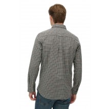 SUPERDRY D2 STUD PREMIUM CHECK OXFORD SHIRT ΠΟΥΚΑΜΙΣΟ ΑΝΔΡΙΚΟ BLACK