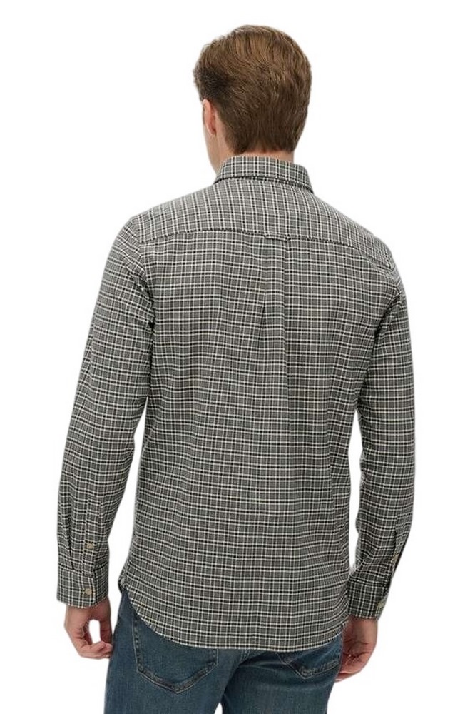 SUPERDRY D2 STUD PREMIUM CHECK OXFORD SHIRT ΠΟΥΚΑΜΙΣΟ ΑΝΔΡΙΚΟ BLACK