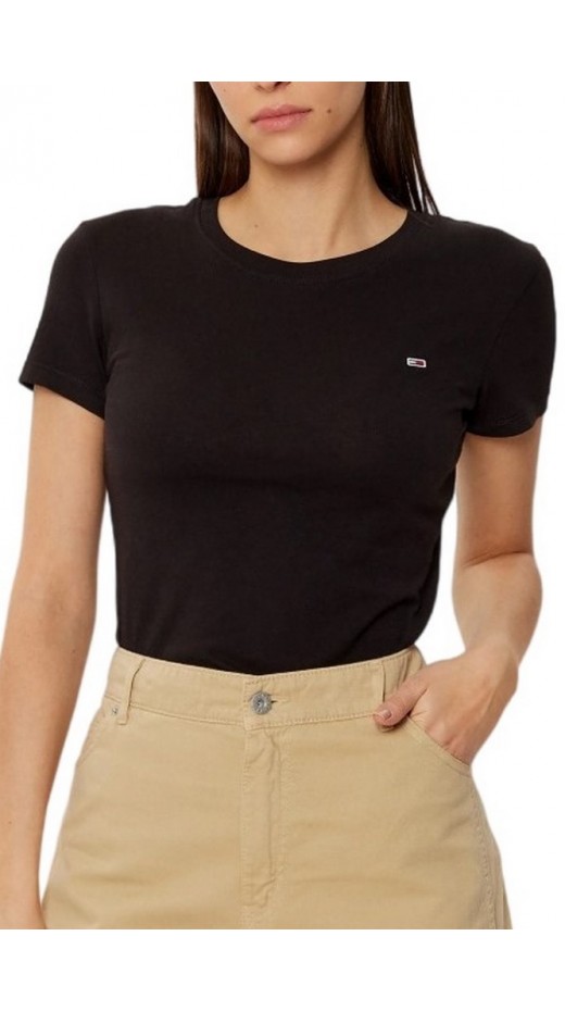 TOMMY JEANS C-NECK TEE T-SHIRT ΜΠΛΟΥΖΑ ΓΥΝΑΙΚΕΙΑ BLACK