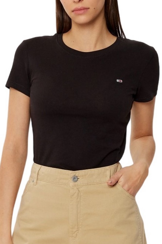 TOMMY JEANS C-NECK TEE T-SHIRT ΜΠΛΟΥΖΑ ΓΥΝΑΙΚΕΙΑ BLACK