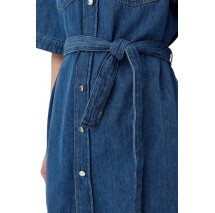CALVIN KLEIN JEANS LINEN BOXY BELTED SHIRT DRESS ΦΟΡΕΜΑ ΓΥΝΑΙΚΕΙΟ BLUΕ DENIM