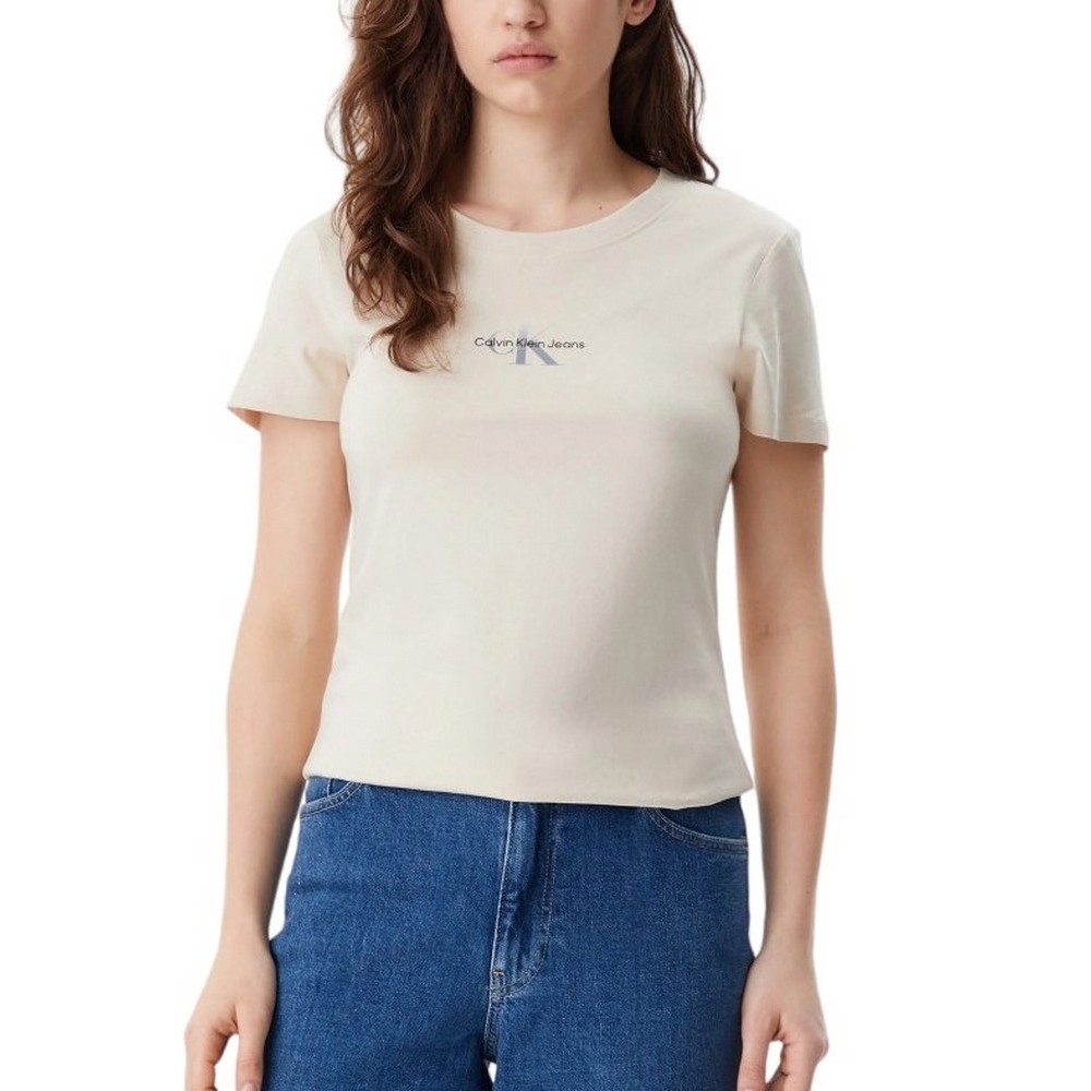CALVIN KLEIN JEANS CUI NIAGARA MIST T-SHIR ΜΠΛΟΥΖΑ ΓΥΝΑΙΚΕΙΑ SAND