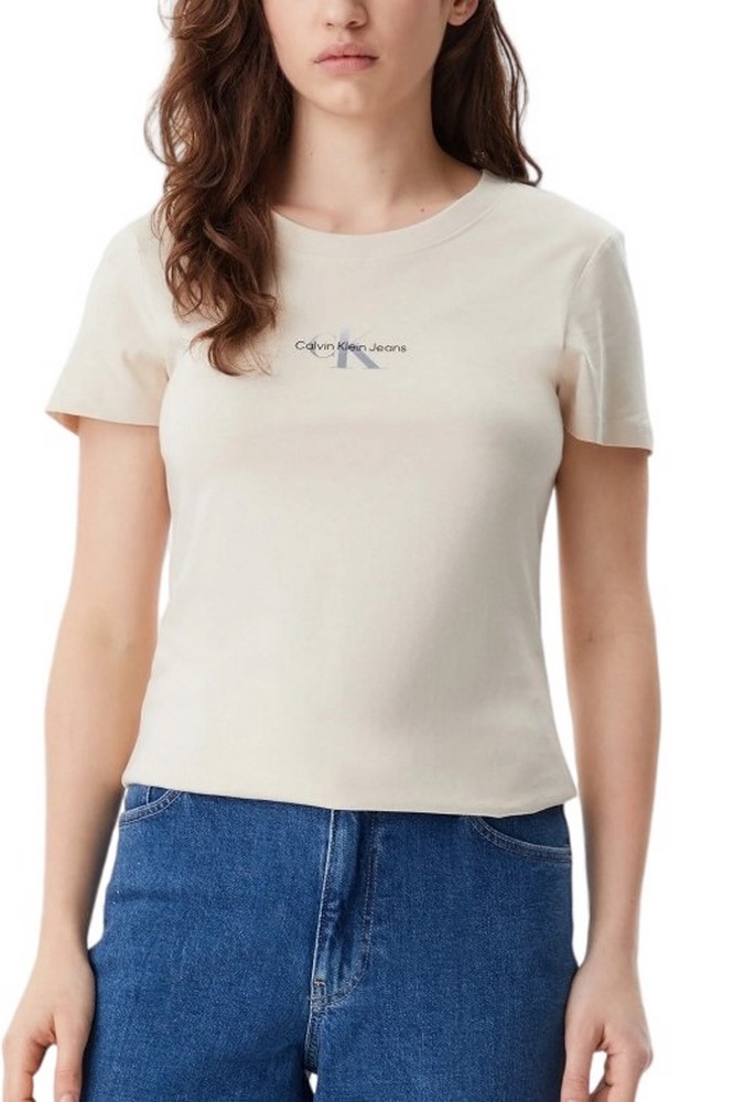 CALVIN KLEIN JEANS CUI NIAGARA MIST T-SHIR ΜΠΛΟΥΖΑ ΓΥΝΑΙΚΕΙΑ SAND