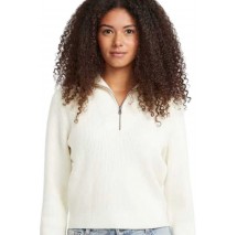 GUESS JEANS LS HALF ZIP SWTR ΖΑΚΕΤΑ ΠΛΕΚΤΗ ΓΥΝΑΙΚΕΙΑ OFF WHITE