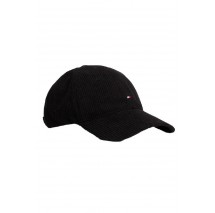 TOMMY HILFIGER FLAG 6 PANEL CORD CAP ΚΑΠΕΛΟ ΓΥΝΑΙΚΕΙΟ BLACK