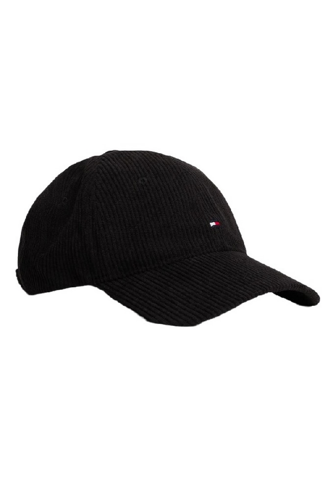 TOMMY HILFIGER FLAG 6 PANEL CORD CAP ΚΑΠΕΛΟ ΓΥΝΑΙΚΕΙΟ BLACK
