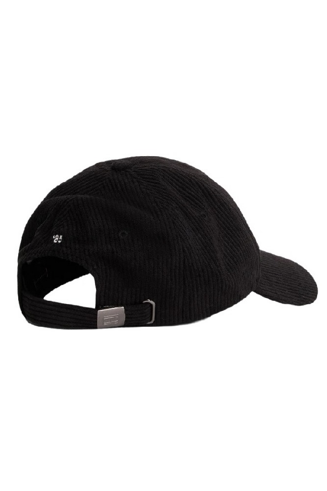 TOMMY HILFIGER FLAG 6 PANEL CORD CAP ΚΑΠΕΛΟ ΓΥΝΑΙΚΕΙΟ BLACK