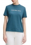 CALVIN KLEIN JEANS A INST LOGO CLASSIC TEE T-SHIRT ΜΠΛΟΥΖΑ ΓΥΝΑΙΚΕΙΑ PETROL
