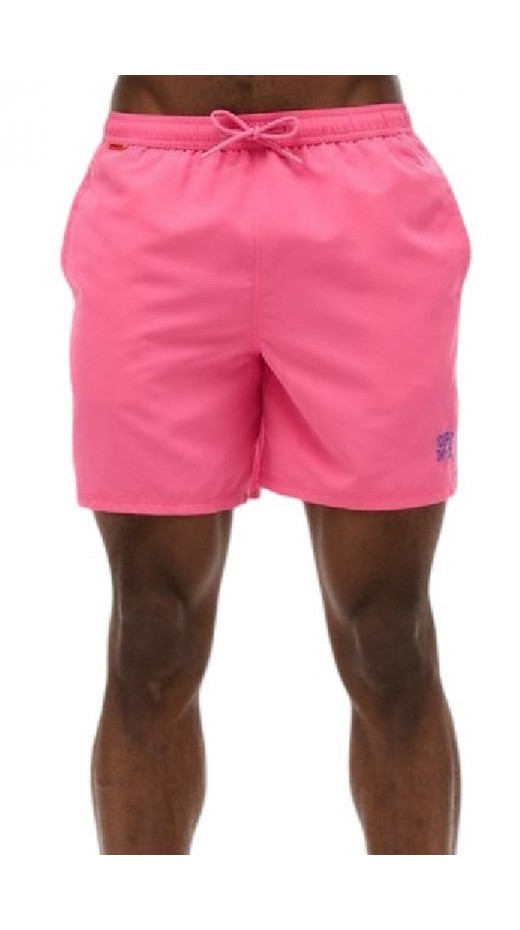 SUPERDRY D3 OVIN ESSENTIAL 17 SWIM SHORT ΜΑΓΙΟ ΑΝΔΡΙΚΟ PINK