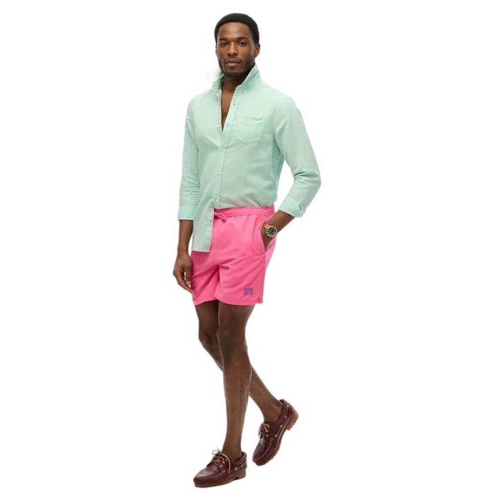 SUPERDRY D3 OVIN ESSENTIAL 17 SWIM SHORT ΜΑΓΙΟ ΑΝΔΡΙΚΟ PINK