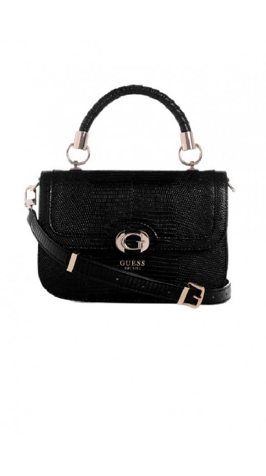 GUESS ORLINA TOP HANDLE FLAP ΤΣΑΝΤΑ ΓΥΝΑΙΚΕΙΑ BLACK