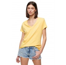 SUPERDRY STUDIOS SLUB T-SHIRT ΜΠΛΟΥΖΑ ΓΥΝΑΙΚΕΙΑ YELLOW