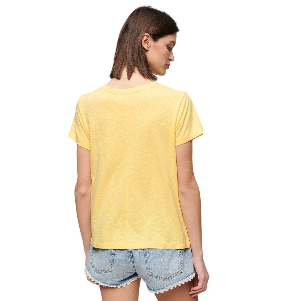 SUPERDRY STUDIOS SLUB T-SHIRT ΜΠΛΟΥΖΑ ΓΥΝΑΙΚΕΙΑ YELLOW