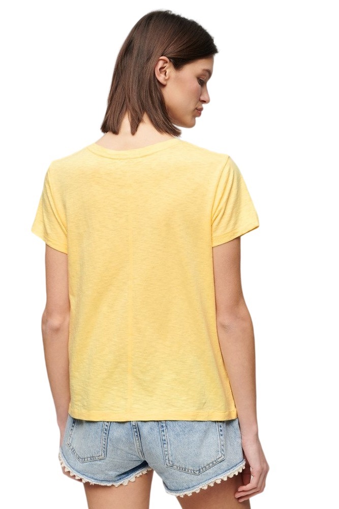 SUPERDRY STUDIOS SLUB T-SHIRT ΜΠΛΟΥΖΑ ΓΥΝΑΙΚΕΙΑ YELLOW