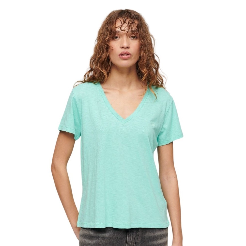 SUPERDRY STUDIOS SLUB T-SHIRT ΜΠΛΟΥΖΑ ΓΥΝΑΙΚΕΙΑ MINT