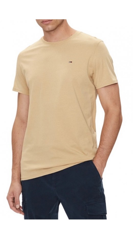 TOMMY JEANS XSLIM JERSEY TEE T-SHIRT ΜΠΛΟΥΖΑ ΑΝΔΡΙΚΗ TAN