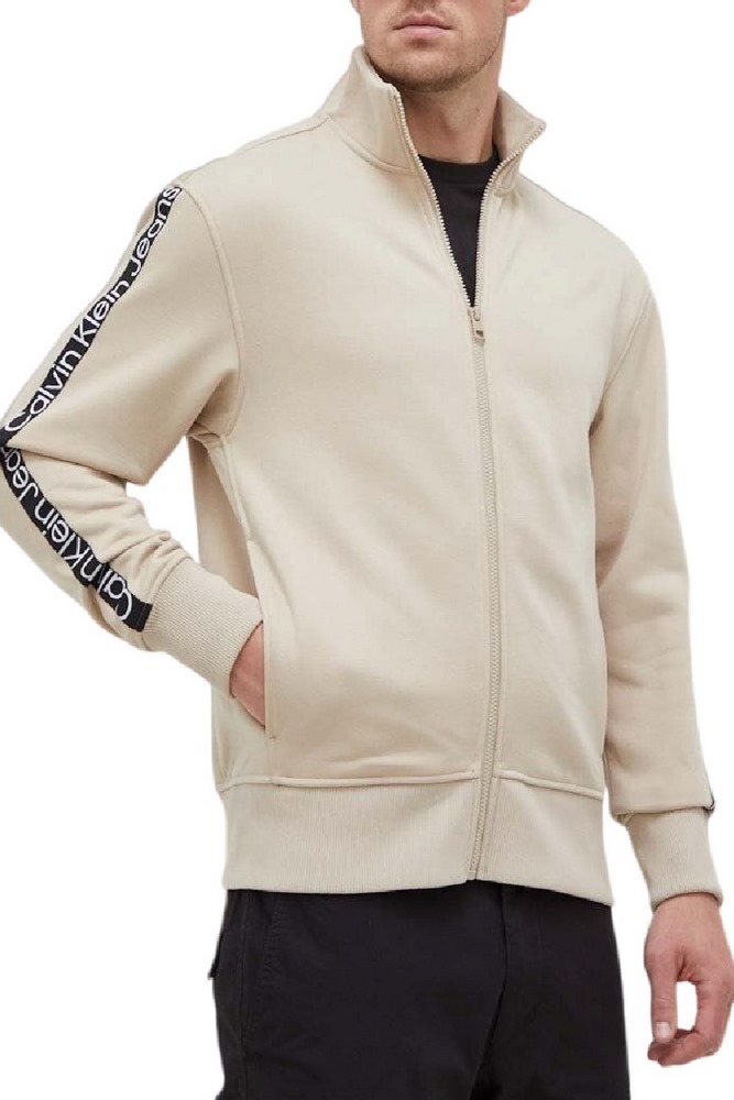 CALVIN KLEIN CUT OFF LOGO TAPE ZIP HWK ΖΑΚΕΤΑ ΑΝΔΡΙΚΗ BEIGE