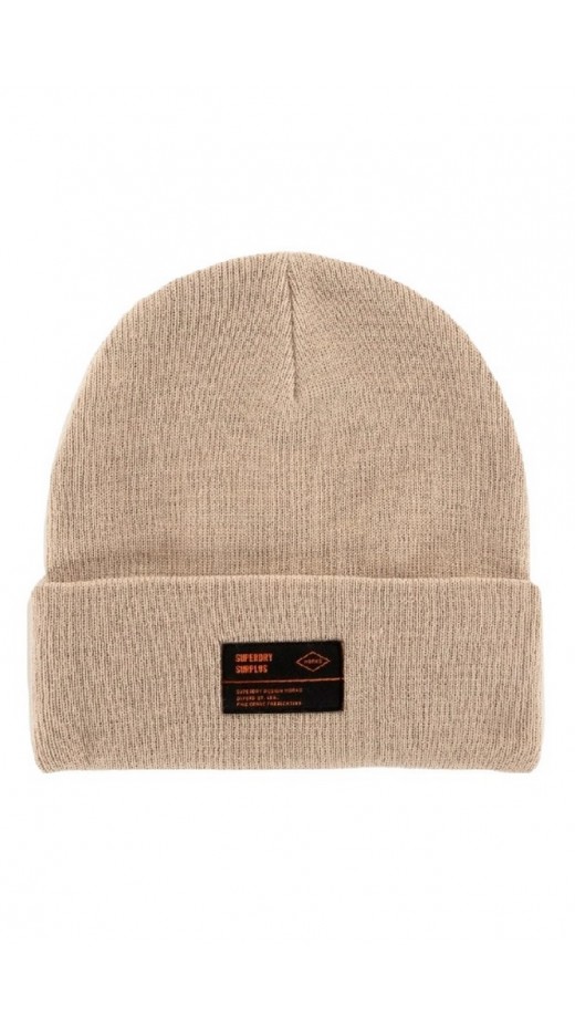 SUPERDRY D3 SDNA SURPLUS KNITTED BEANIE ΣΚΟΥΦΟΣ ΓΥΝΑΙΚΕΙΟΣ BEIGE