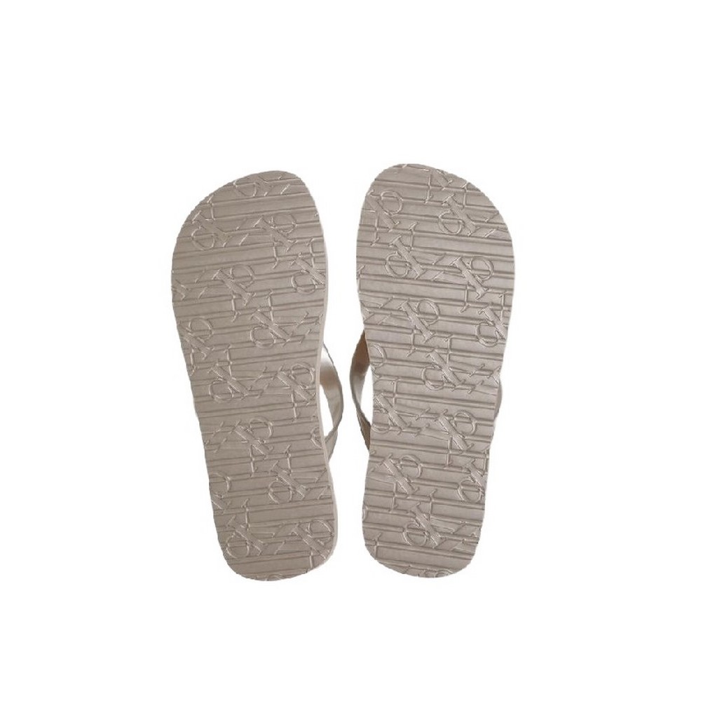 CALVIN KLEIN FLATFORM FLIP FLOP MET TPU ΠΑΝΤΟΦΛΑ ΓΥΝΑΙΚΕΙΑ TAUPE