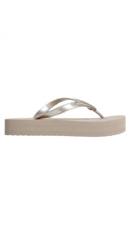 CALVIN KLEIN FLATFORM FLIP FLOP MET TPU ΠΑΝΤΟΦΛΑ ΓΥΝΑΙΚΕΙΑ TAUPE